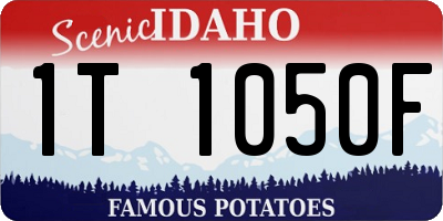 ID license plate 1T1050F