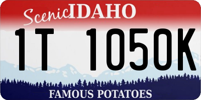 ID license plate 1T1050K