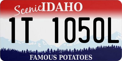 ID license plate 1T1050L