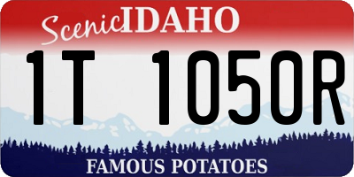 ID license plate 1T1050R