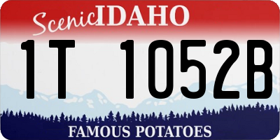 ID license plate 1T1052B