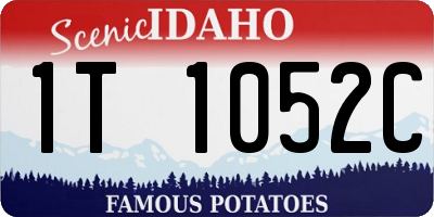 ID license plate 1T1052C