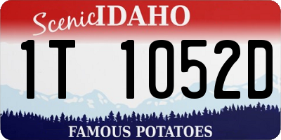 ID license plate 1T1052D
