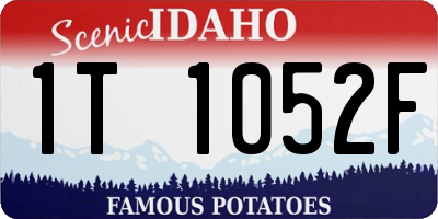 ID license plate 1T1052F