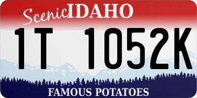 ID license plate 1T1052K