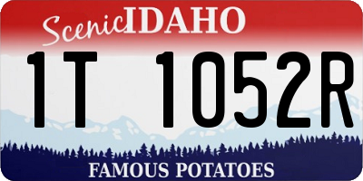 ID license plate 1T1052R