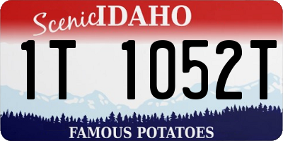 ID license plate 1T1052T