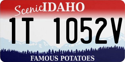 ID license plate 1T1052V