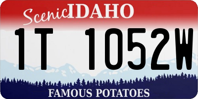 ID license plate 1T1052W