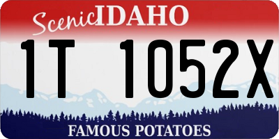 ID license plate 1T1052X