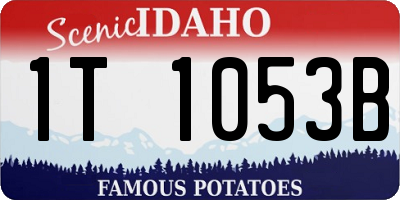 ID license plate 1T1053B