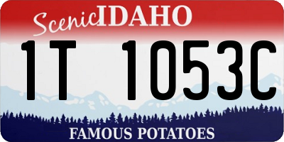 ID license plate 1T1053C