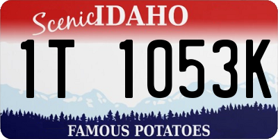 ID license plate 1T1053K