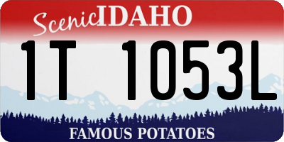 ID license plate 1T1053L