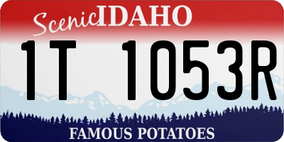 ID license plate 1T1053R