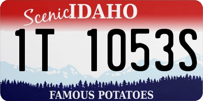 ID license plate 1T1053S