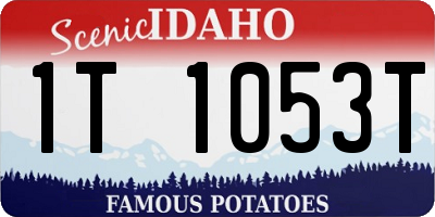 ID license plate 1T1053T