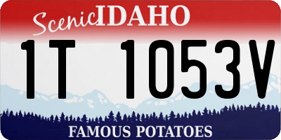 ID license plate 1T1053V