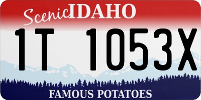ID license plate 1T1053X