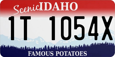ID license plate 1T1054X