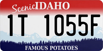 ID license plate 1T1055F