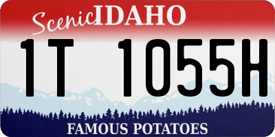 ID license plate 1T1055H