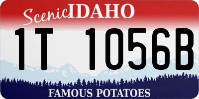 ID license plate 1T1056B