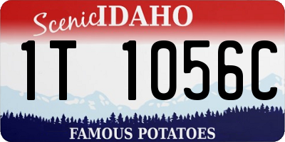 ID license plate 1T1056C