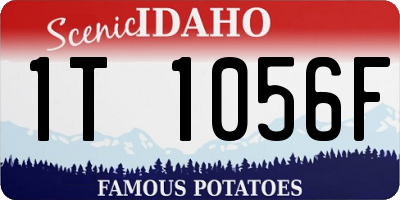 ID license plate 1T1056F