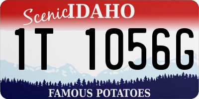 ID license plate 1T1056G