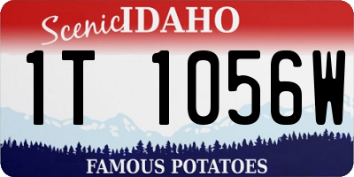 ID license plate 1T1056W