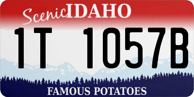 ID license plate 1T1057B
