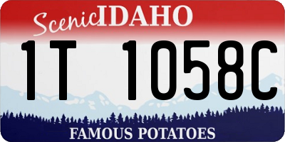 ID license plate 1T1058C