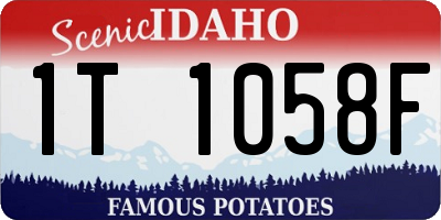 ID license plate 1T1058F