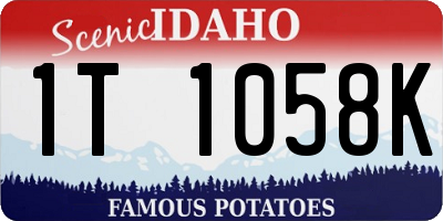 ID license plate 1T1058K
