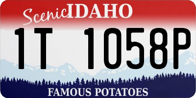 ID license plate 1T1058P