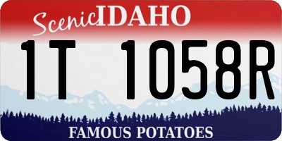 ID license plate 1T1058R