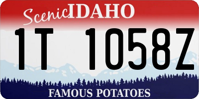 ID license plate 1T1058Z