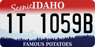 ID license plate 1T1059B