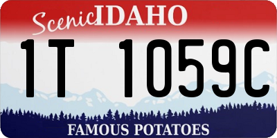 ID license plate 1T1059C
