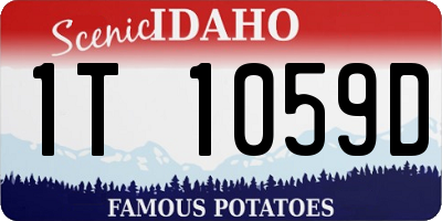 ID license plate 1T1059D
