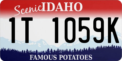 ID license plate 1T1059K