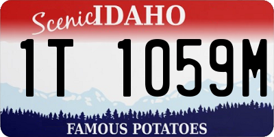 ID license plate 1T1059M