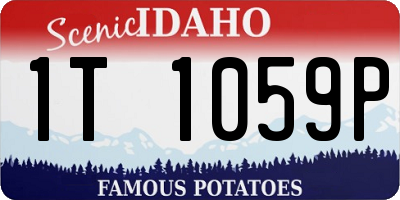 ID license plate 1T1059P