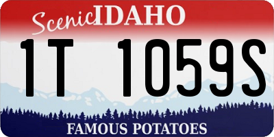 ID license plate 1T1059S