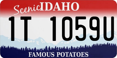 ID license plate 1T1059U