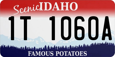 ID license plate 1T1060A