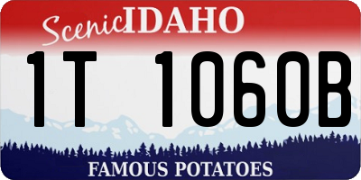 ID license plate 1T1060B