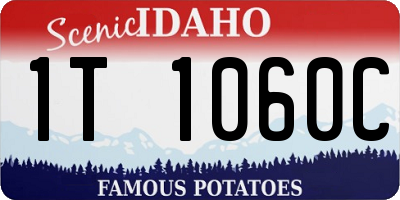 ID license plate 1T1060C