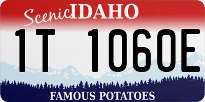 ID license plate 1T1060E